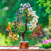 Positive Energy, Fortune, Money & Good Luck 7 Chakra Tree Bonsai, Feng Shui Decor, Crystal Tree Spiritual Gifts
