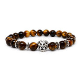 Tiger Eye Bracelet with Lion Head