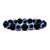 Protecting You Evil Eye Black Agate Bracelet