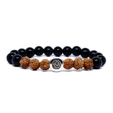 Purifying Rudraksha Agate Om Bracelet