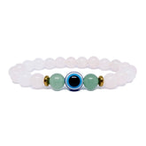 Bringing Good Vibes Evil Eye Rose Quartz Aventurine Bracelet