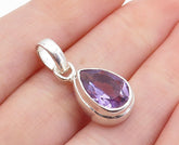 CY Amethyst Pendant Necklace in S-925 Silver