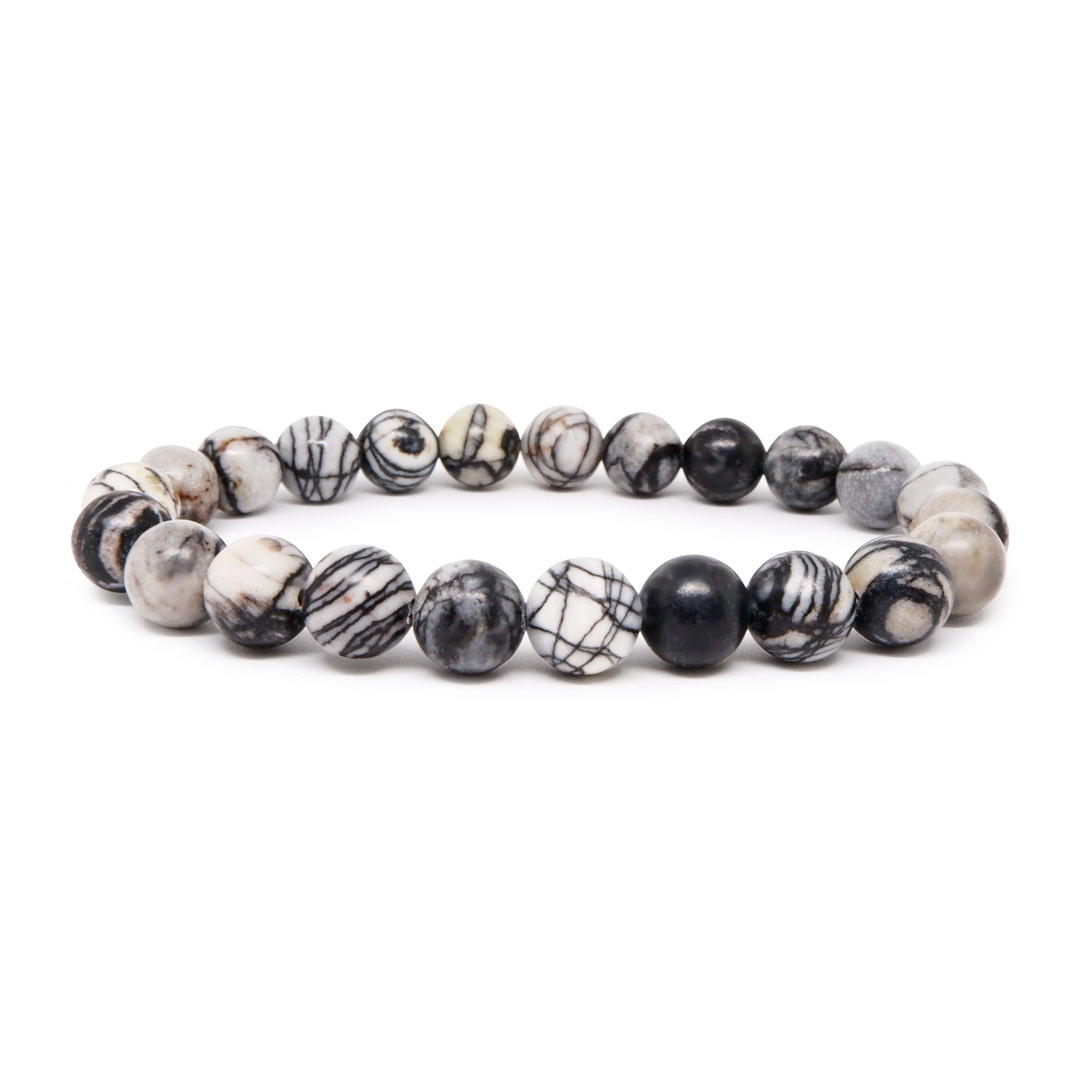 Stabilize your Personal Aura and Energy Spider Web Jasper Bracelet