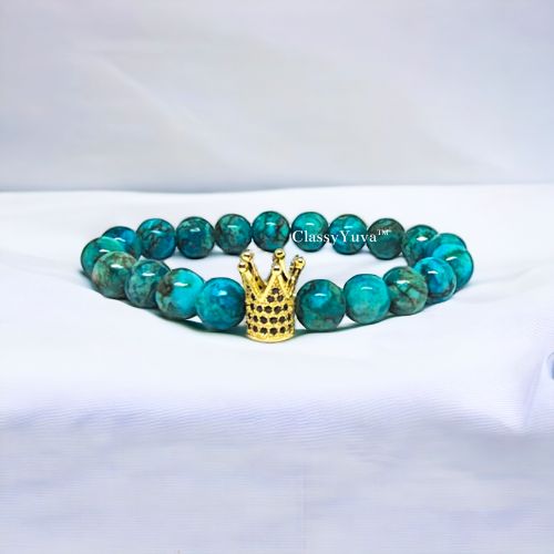 Exclusive Feroza Bracelet – Gold-Plated CZ Crown, Luxury & Style Combined