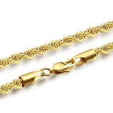 Italian Stainless Steel 22k Micro Gold Plated Chain For Men
