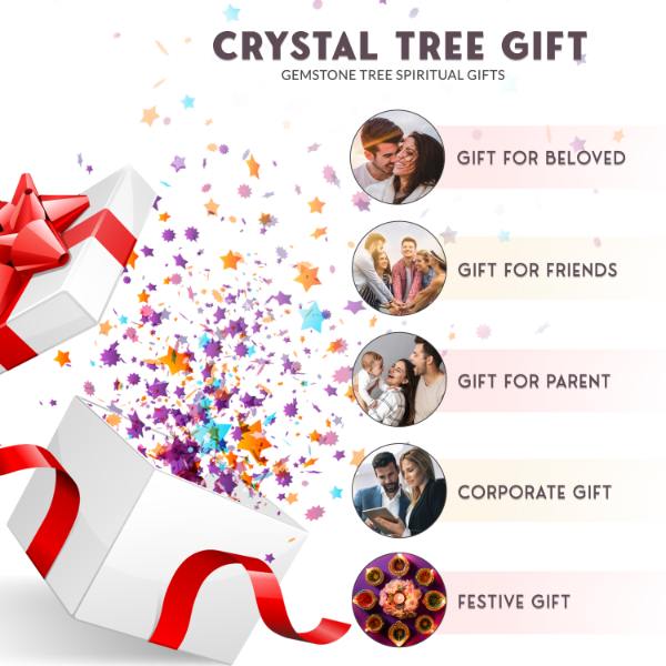 Positive Energy, Fortune, Money &  Good Luck 7 Chakra Tree Bonsai, Feng Shui Decor, Crystal Tree Spiritual Gifts