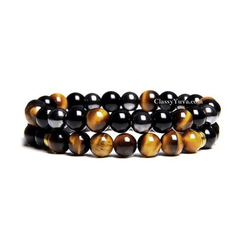 Power & Protection Bracelet – Tiger Eye & Black Agate Crystal Bracelet