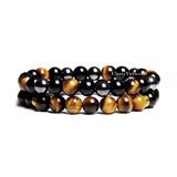 Power & Protection Bracelet – Tiger Eye & Black Agate Crystal Bracelet
