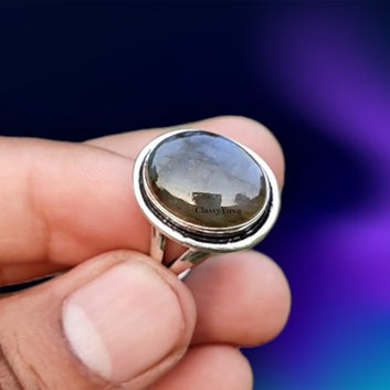 Labradorite Adjustable Ring for Men & Women