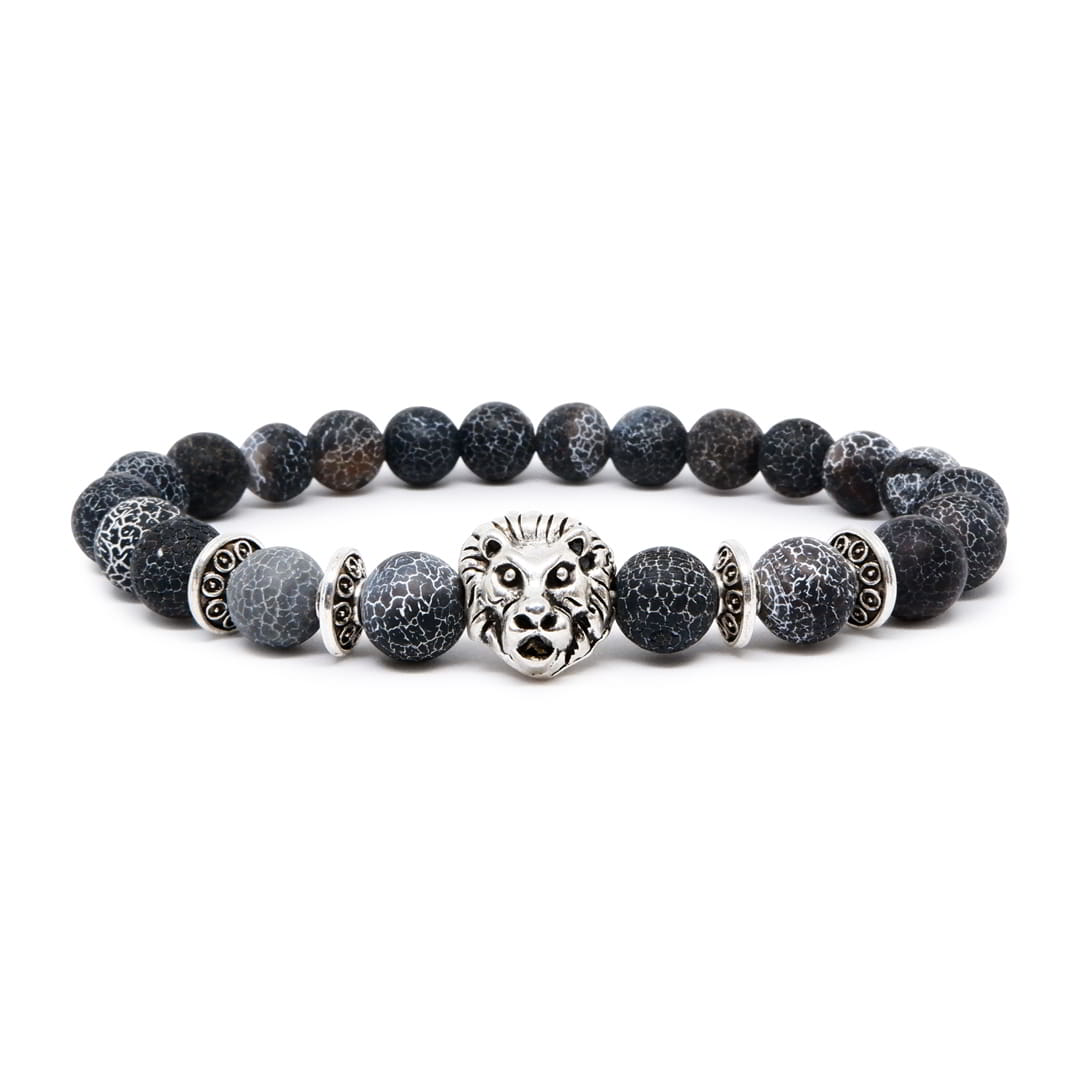 Weathered Stone Bracelet with Lion/Owl Head