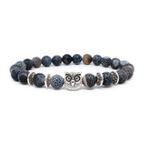 Weathered Stone Bracelet with Lion/Owl Head