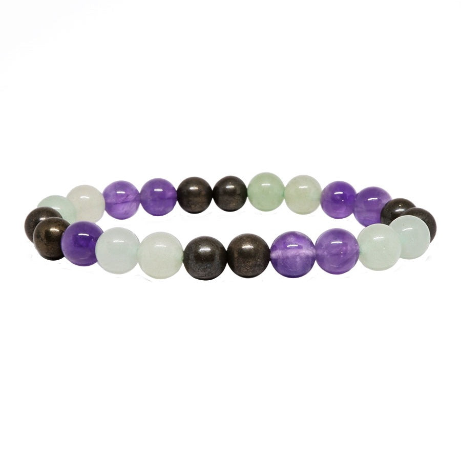 Student/ Job/ Business Amethyst Aventurine Pyrite Bracelet