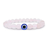Brings Love Rose Quartz Evil Eye Bracelet with Evil Eye