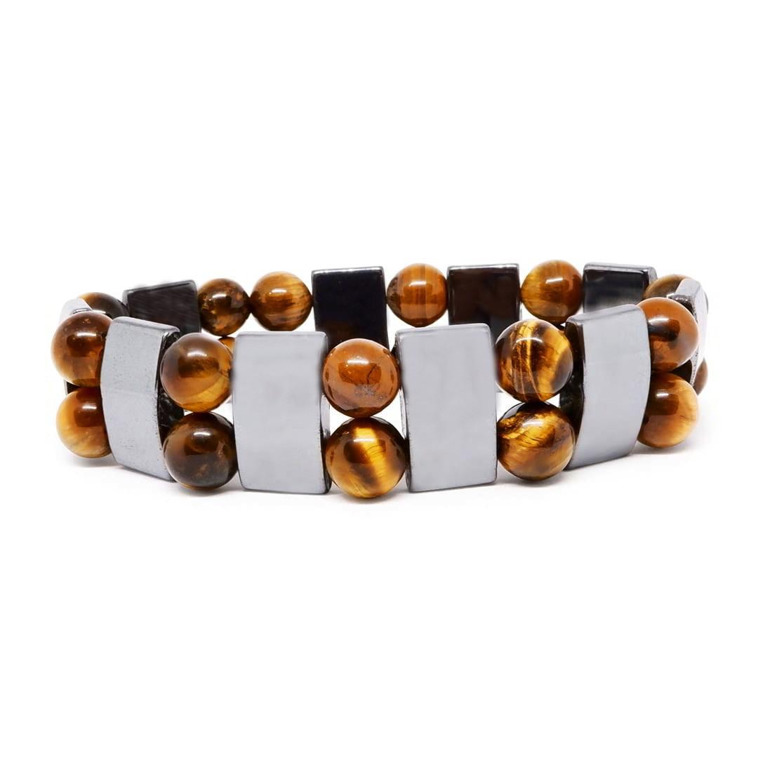 Tiger Eye Bracelet with Hematite