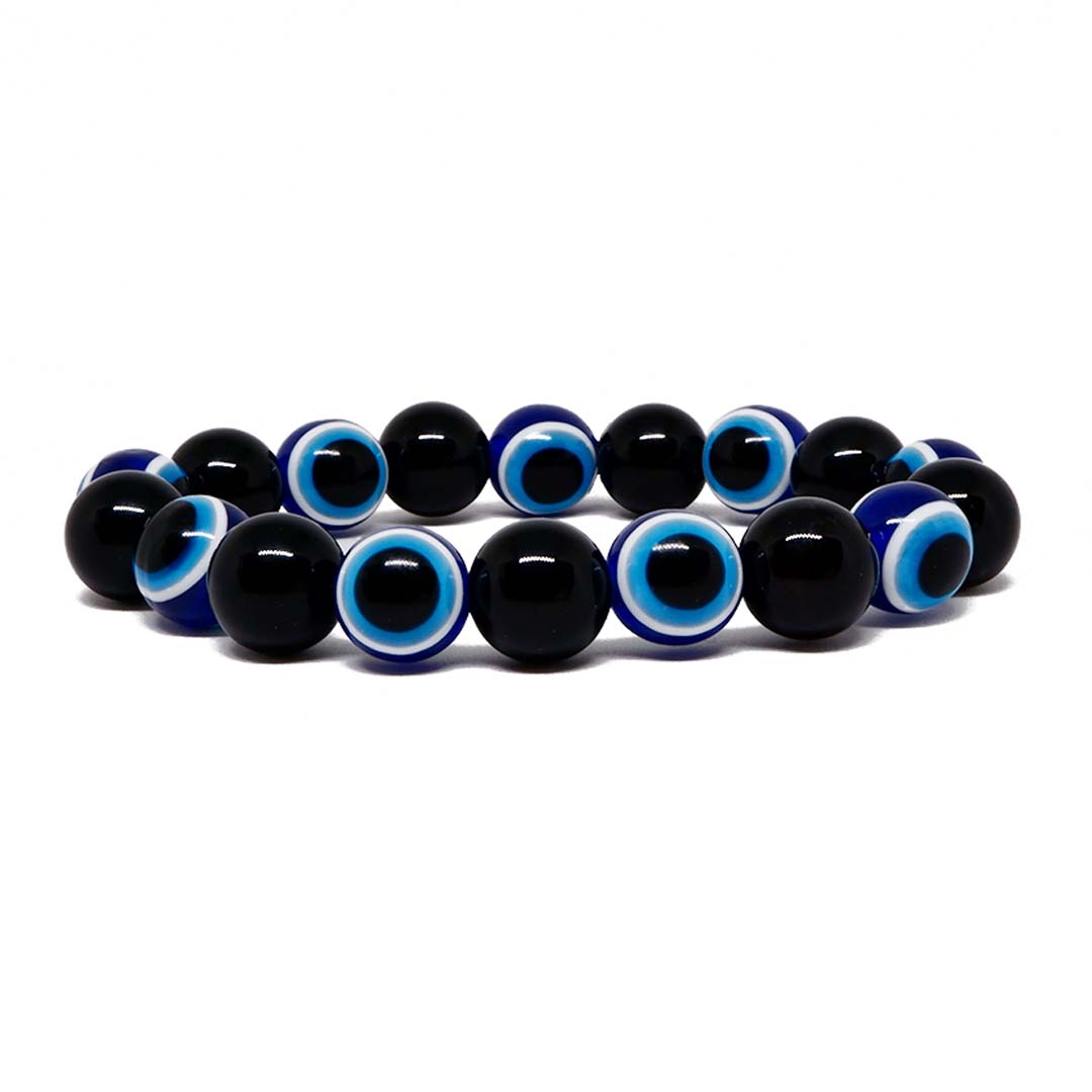Protecting You Evil Eye Black Agate Bracelet