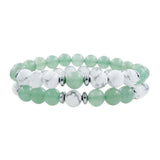 Increasing Love favor Paired Bracelet with Rose Quartz & Aventurine