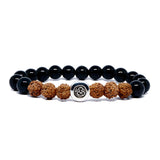 Purifying Rudraksha Agate Om Bracelet
