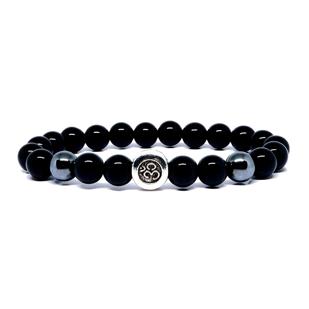 Be Aspiring Soul Agate Om Bracelet