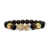 Pixiu Onyx Om Engraved Wealth Bracelet