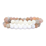 Self Healing Moon Stone Double Layered Bracelet for Unisex