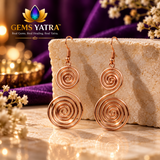 Copper Jalebi Spiral Earrings for Women - improves blood circulation/removes toxins