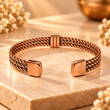 Premium Braided Copper Magnetic Kada Bracelet for Men | GemsYatra