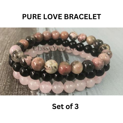 HAPPY MARRIED & FAMILY LIFE – Energised Crystal Bracelet pack of 3