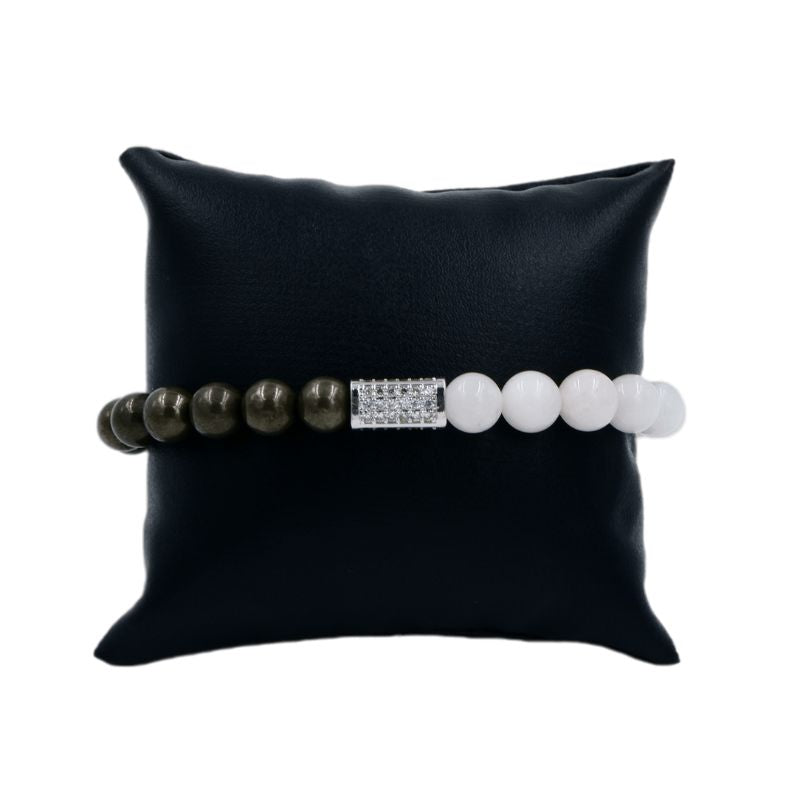 Money Magnet + Attract Love Bracelet with CZ Cuboid