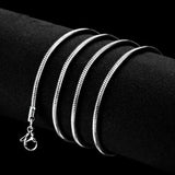 Wealth + Success Tiger Eye German Silver Pendant with Stainless Steel Snake Chain for Men/Women
