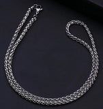 Italian Stainless Steel Platinum Plated Rope Chain for Men