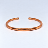 Hammered Copper Kada for Men & Women | 4 MM Designer Copper Bracelet