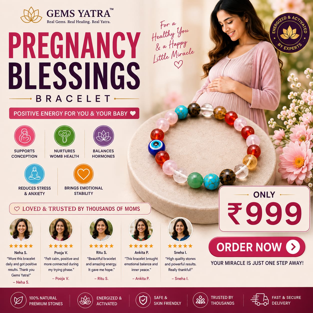 Pregnancy Blessings Bracelet