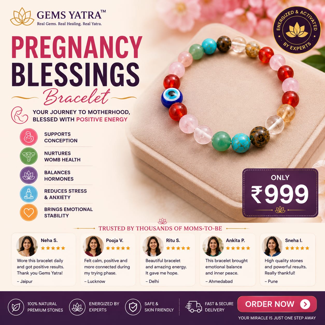 Pregnancy Blessings Bracelet