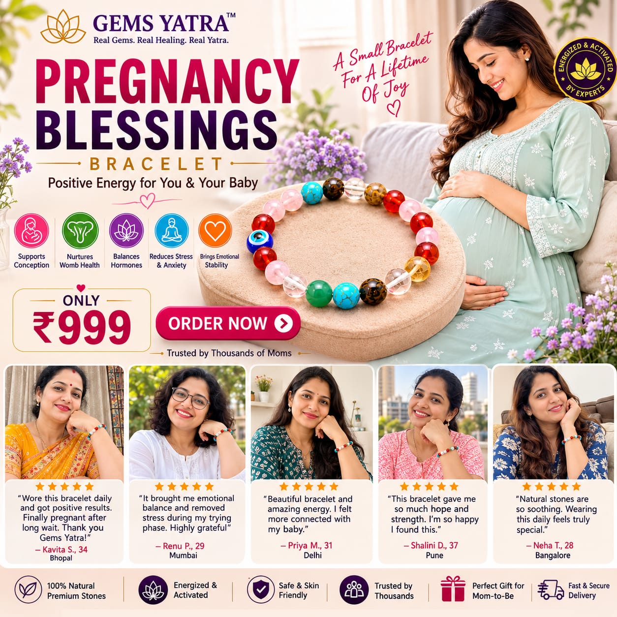 Pregnancy Blessings Bracelet