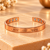 Hindu Gods Engraved Copper Kada with Magnets for Men & Women