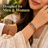 Premium Engraved Copper-Tone Open Kada Bracelet for Men/Women | GemsYatra